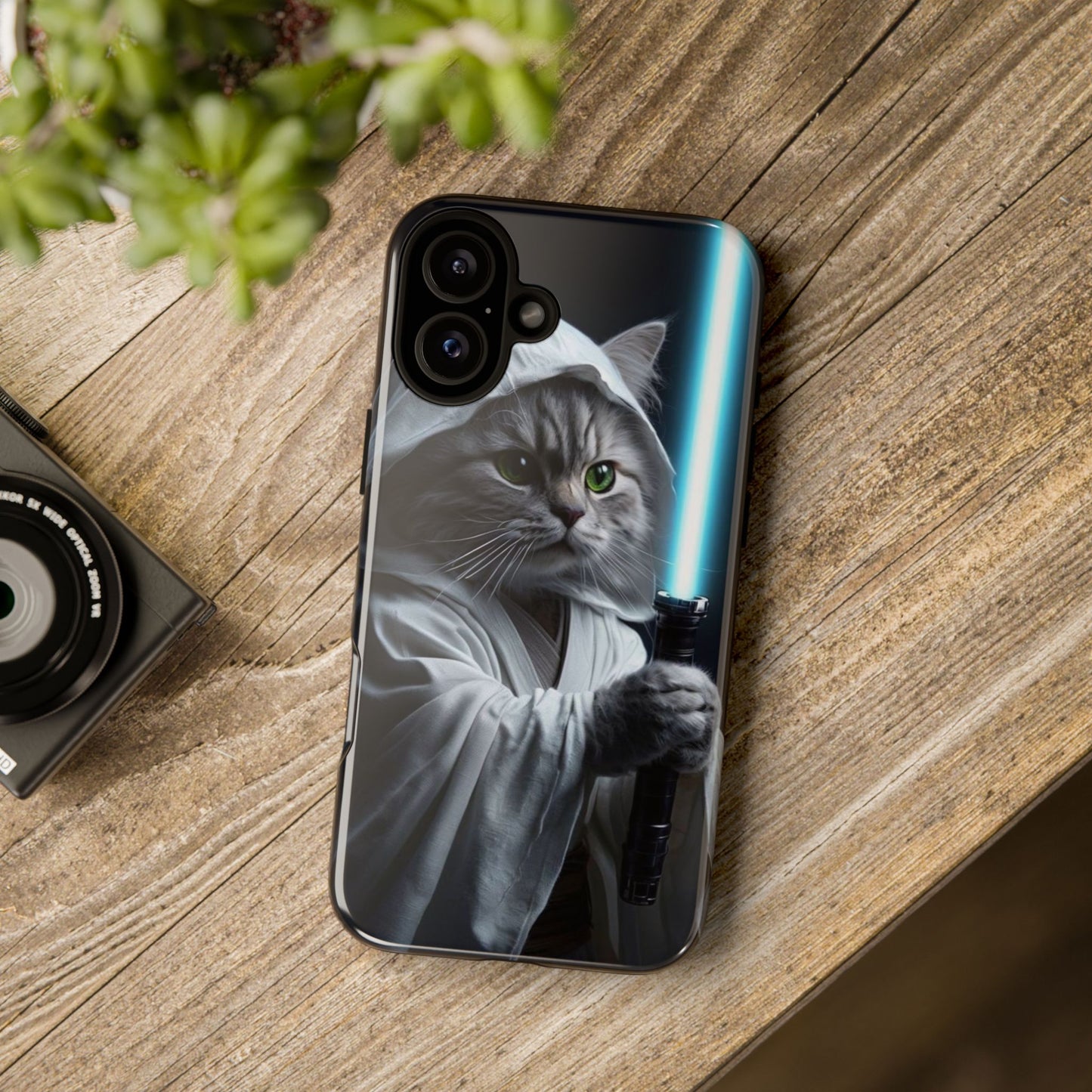 "Jedi Whisker" Mobile Phone Case (blue light sabre)