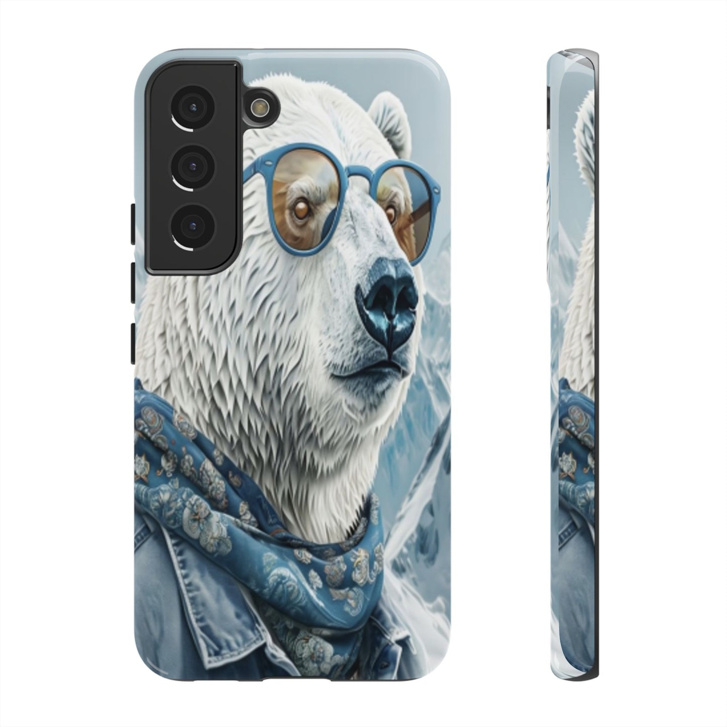 "Urban Zen Polar Bear" Mobile Phone Case (blue)