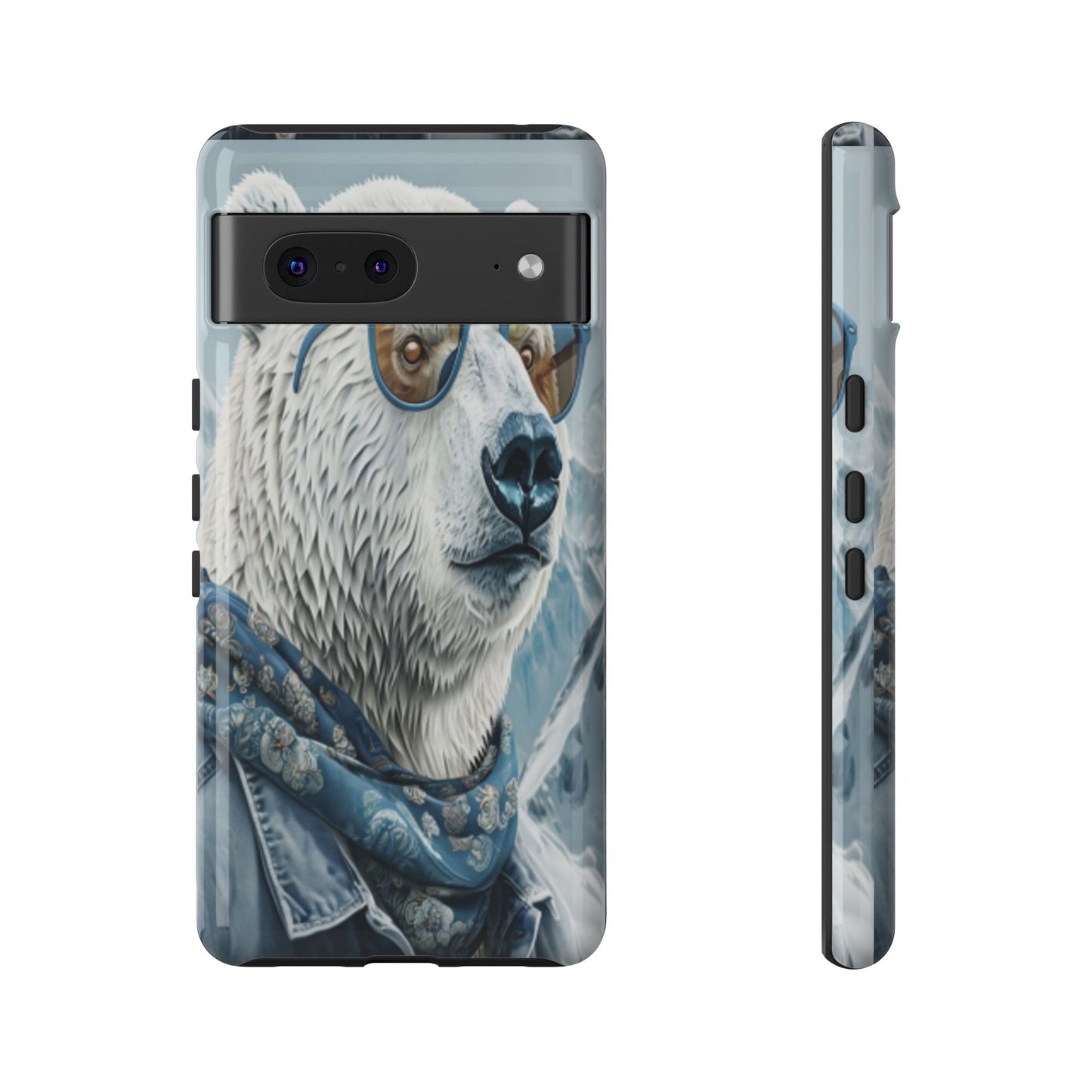 "Urban Zen Polar Bear" Mobile Phone Case (blue)