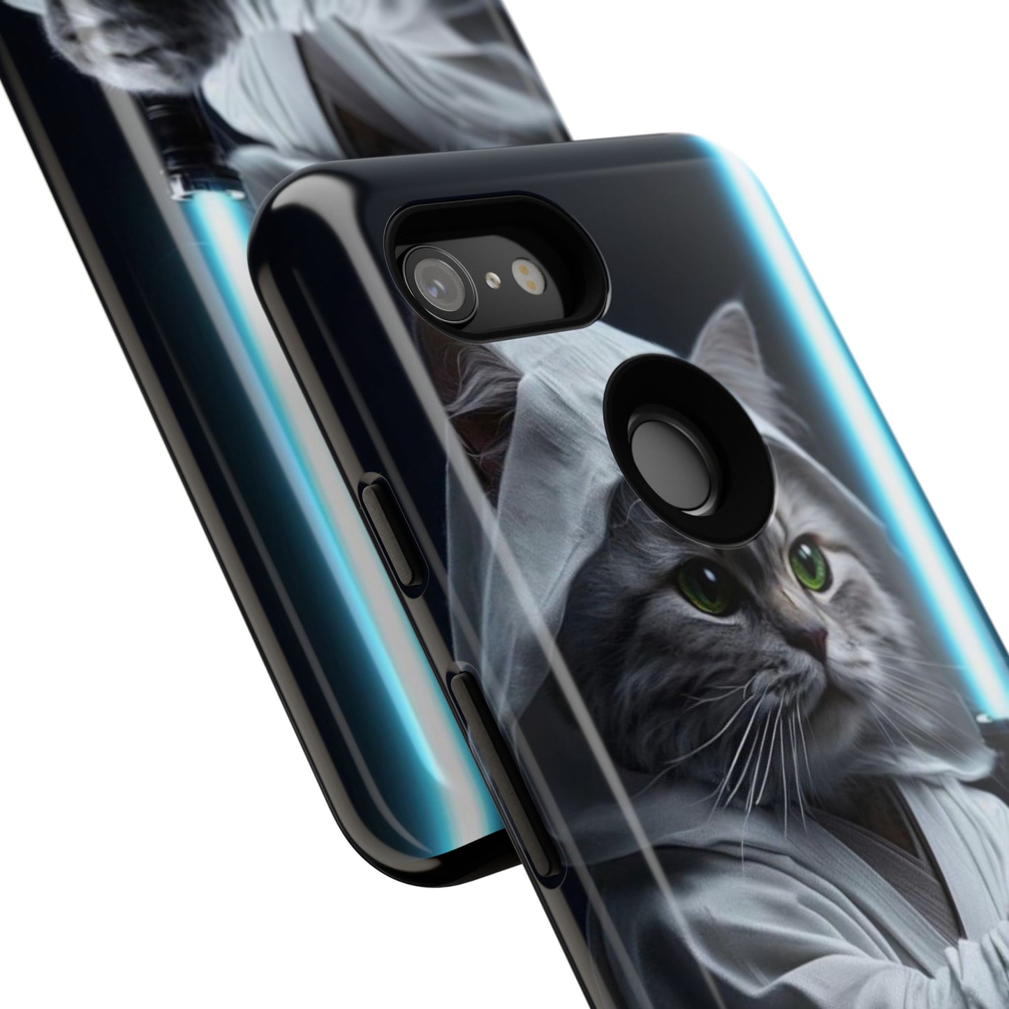 "Jedi Whisker" Mobile Phone Case (blue light sabre)