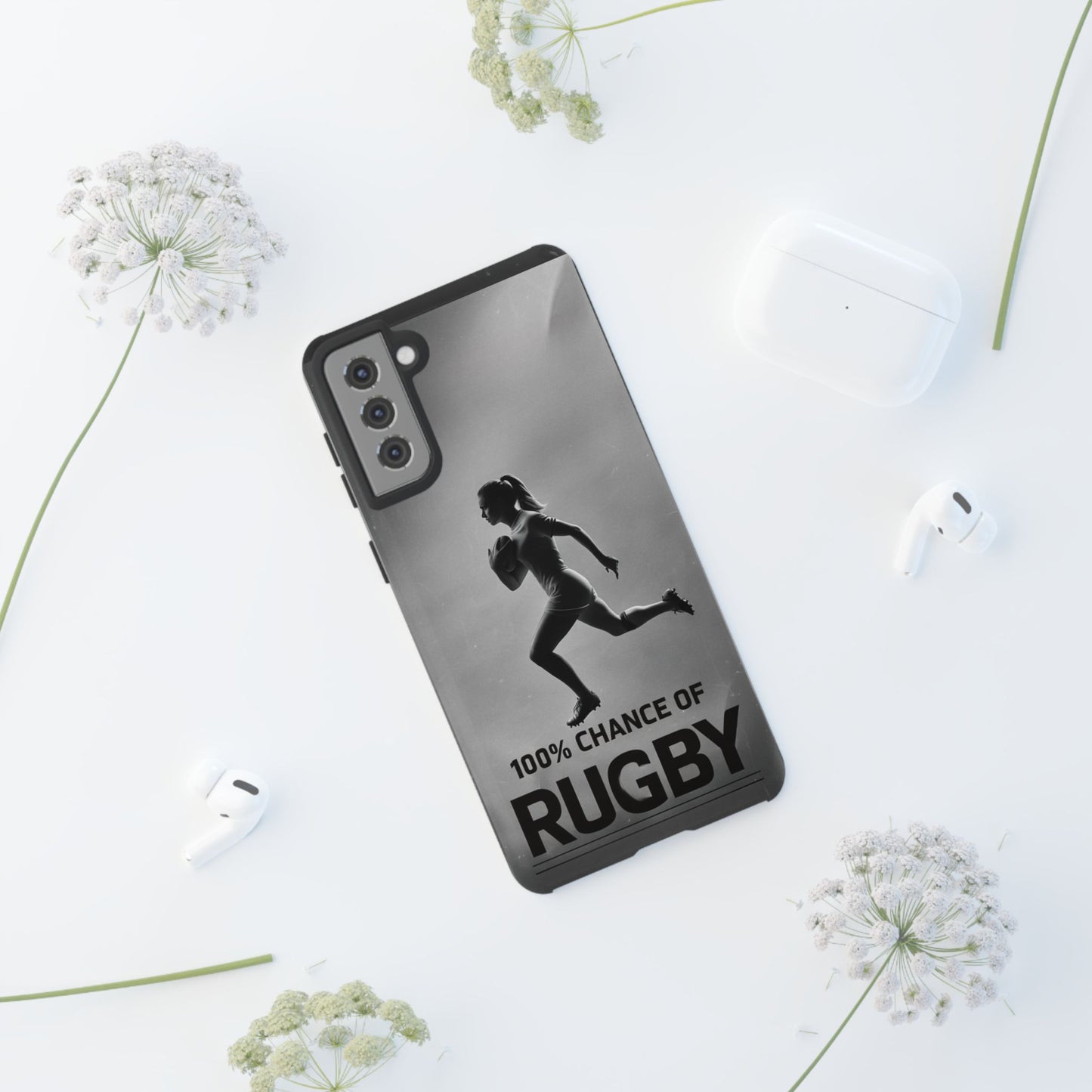 "Rain, Shine, Rugby" Mobile Phone Case