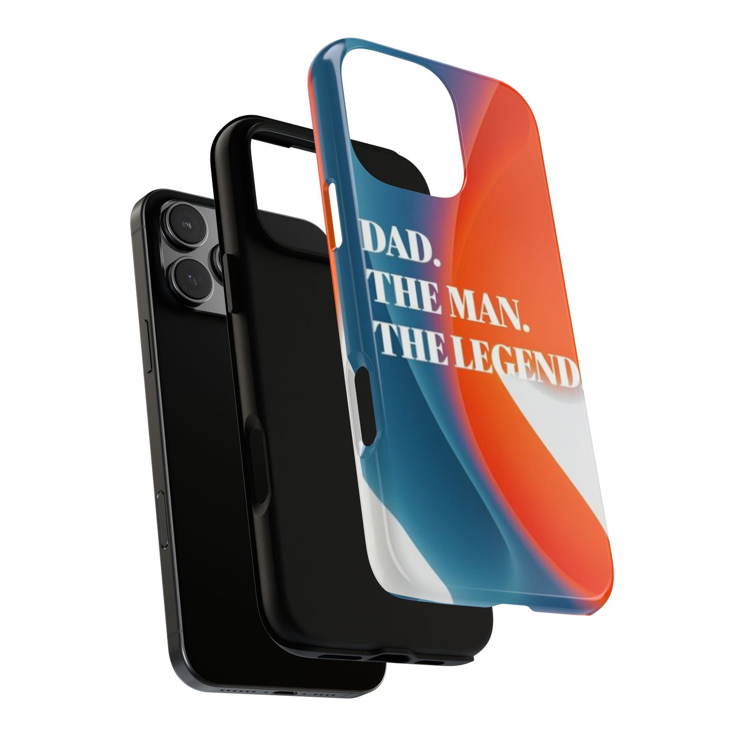 "Dad. The Man. The Legend." Mobile Phone Case (orange)