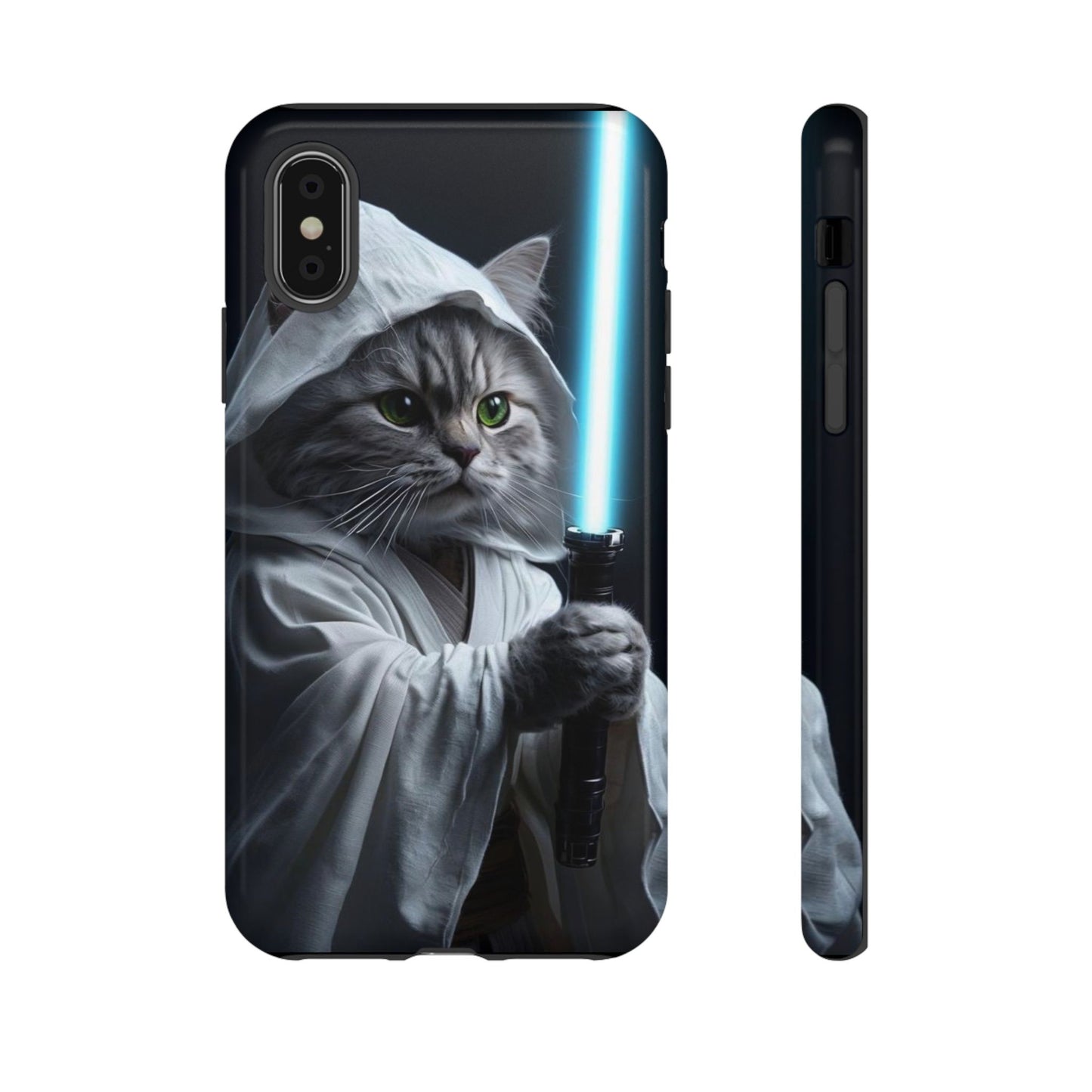 "Jedi Whisker" Mobile Phone Case (blue light sabre)