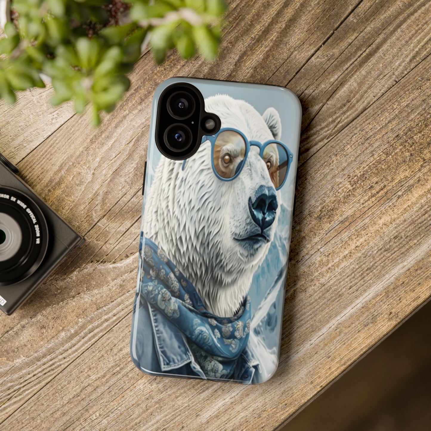 "Urban Zen Polar Bear" Mobile Phone Case (blue)
