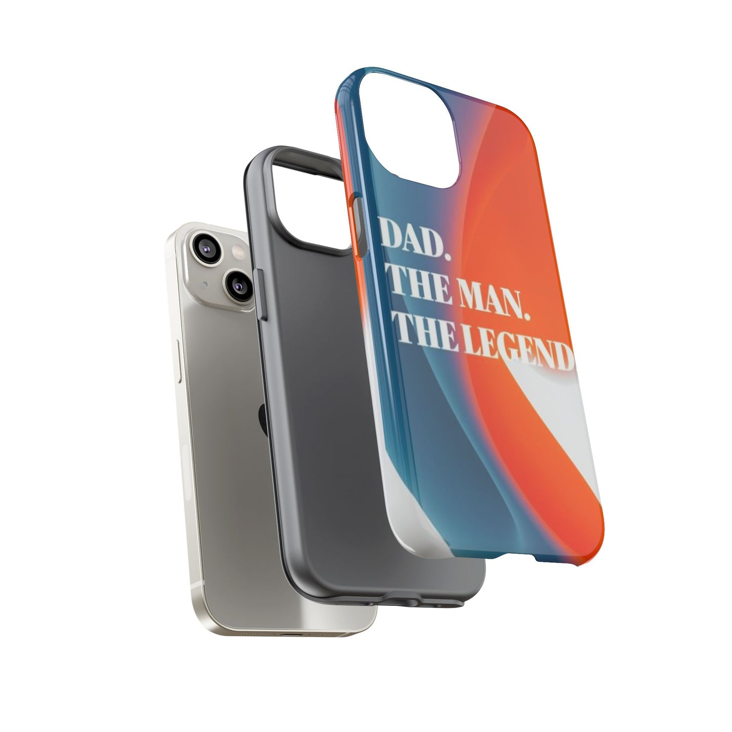 "Dad. The Man. The Legend." Mobile Phone Case (orange)