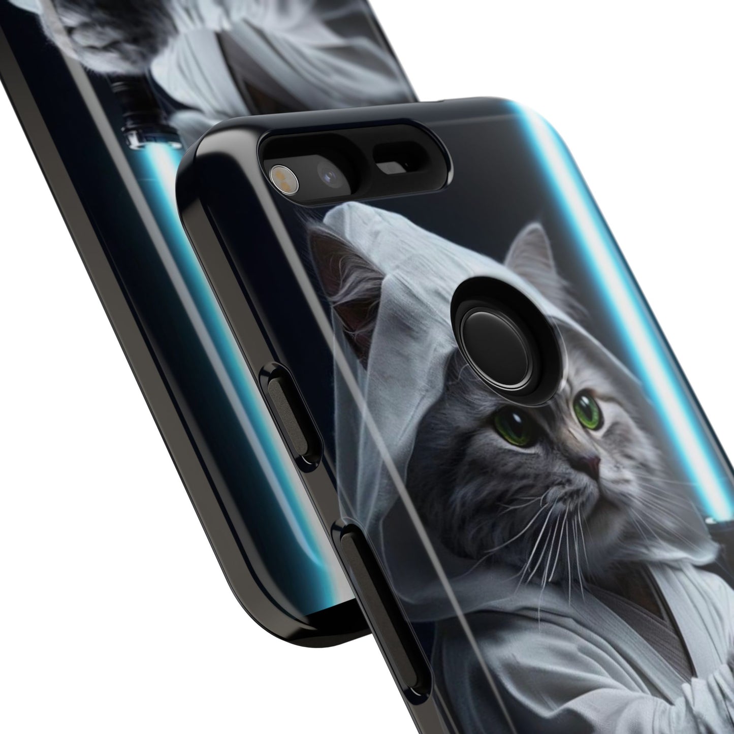 "Jedi Whisker" Mobile Phone Case (blue light sabre)