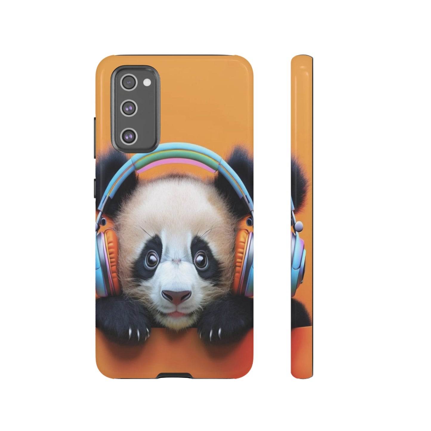 "Baby Panda wearing Headphones" Mobile Phone Case