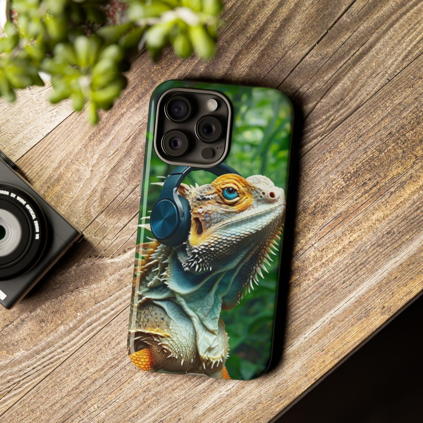 "Bearded Dragon - Jungle Beats" Mobile Phone Case