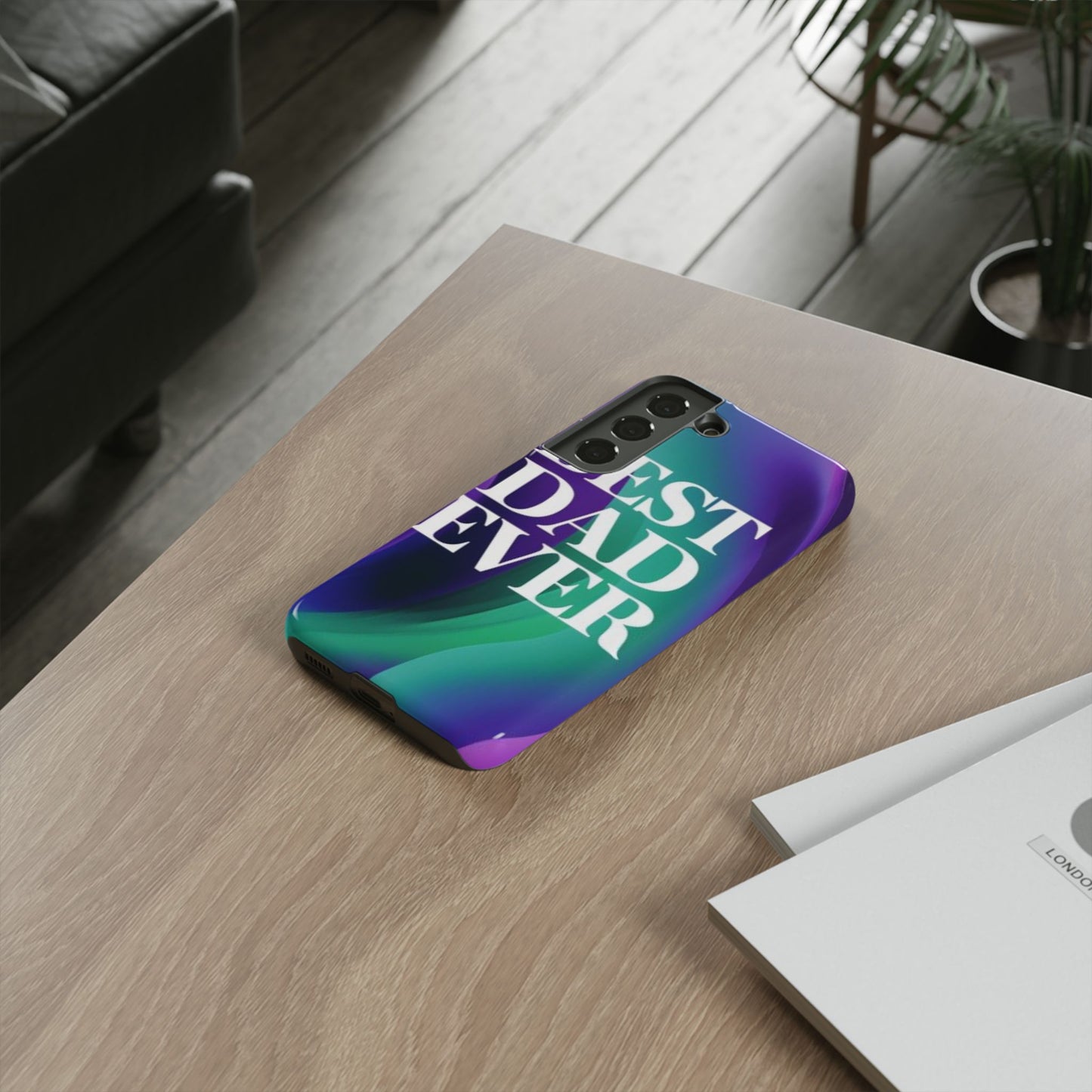 "Best Dad Ever" Mobile Phone Case (purple)