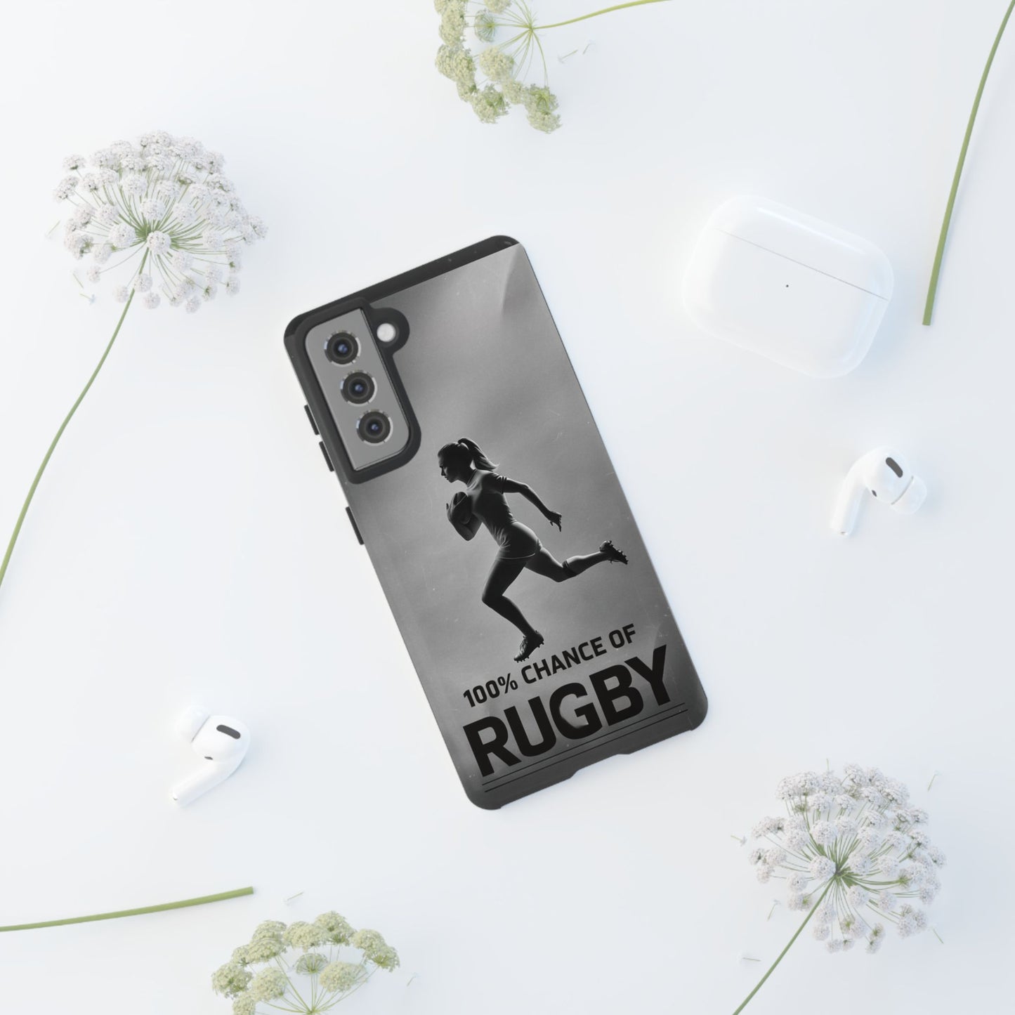 "Rain, Shine, Rugby" Mobile Phone Case