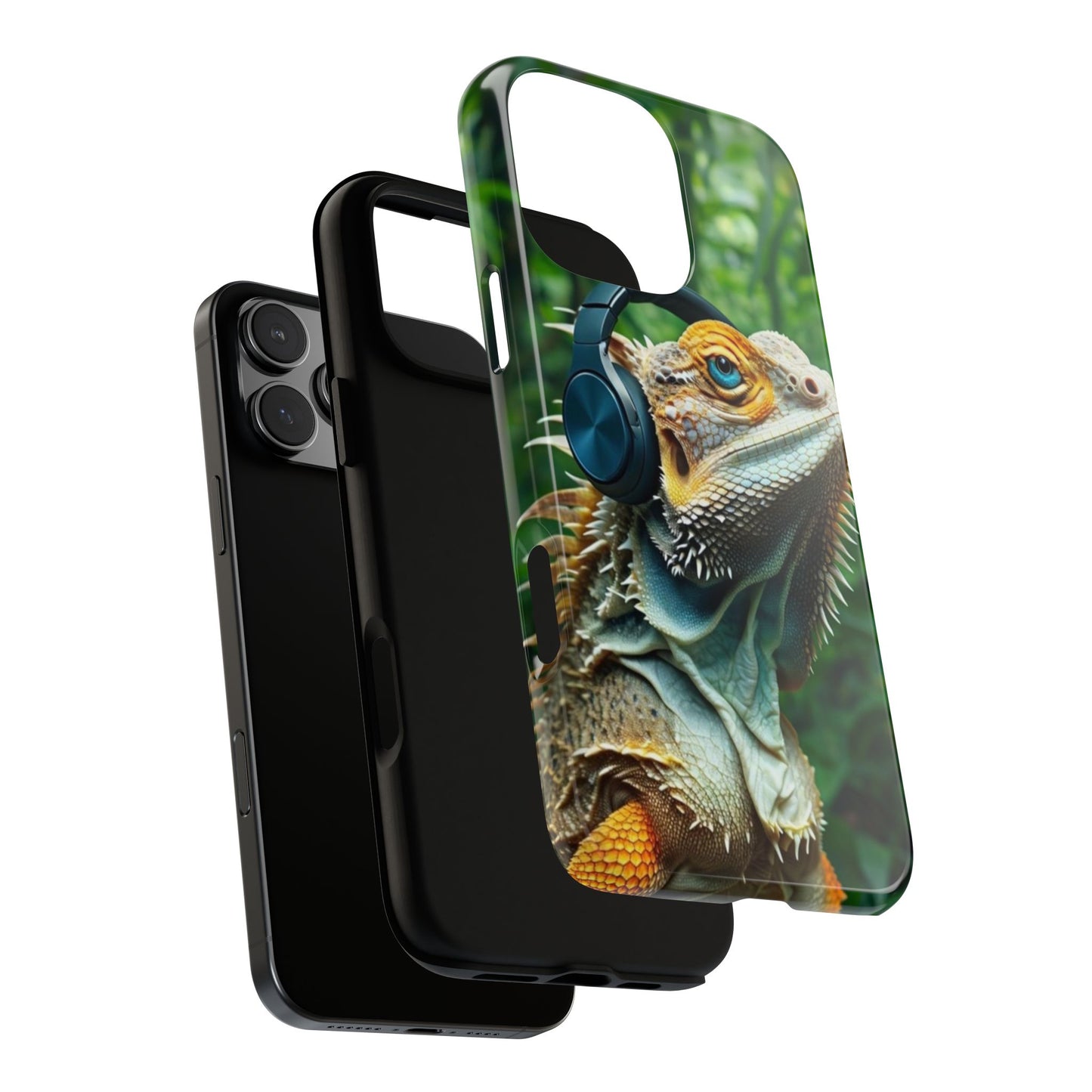 "Bearded Dragon - Jungle Beats" Mobile Phone Case