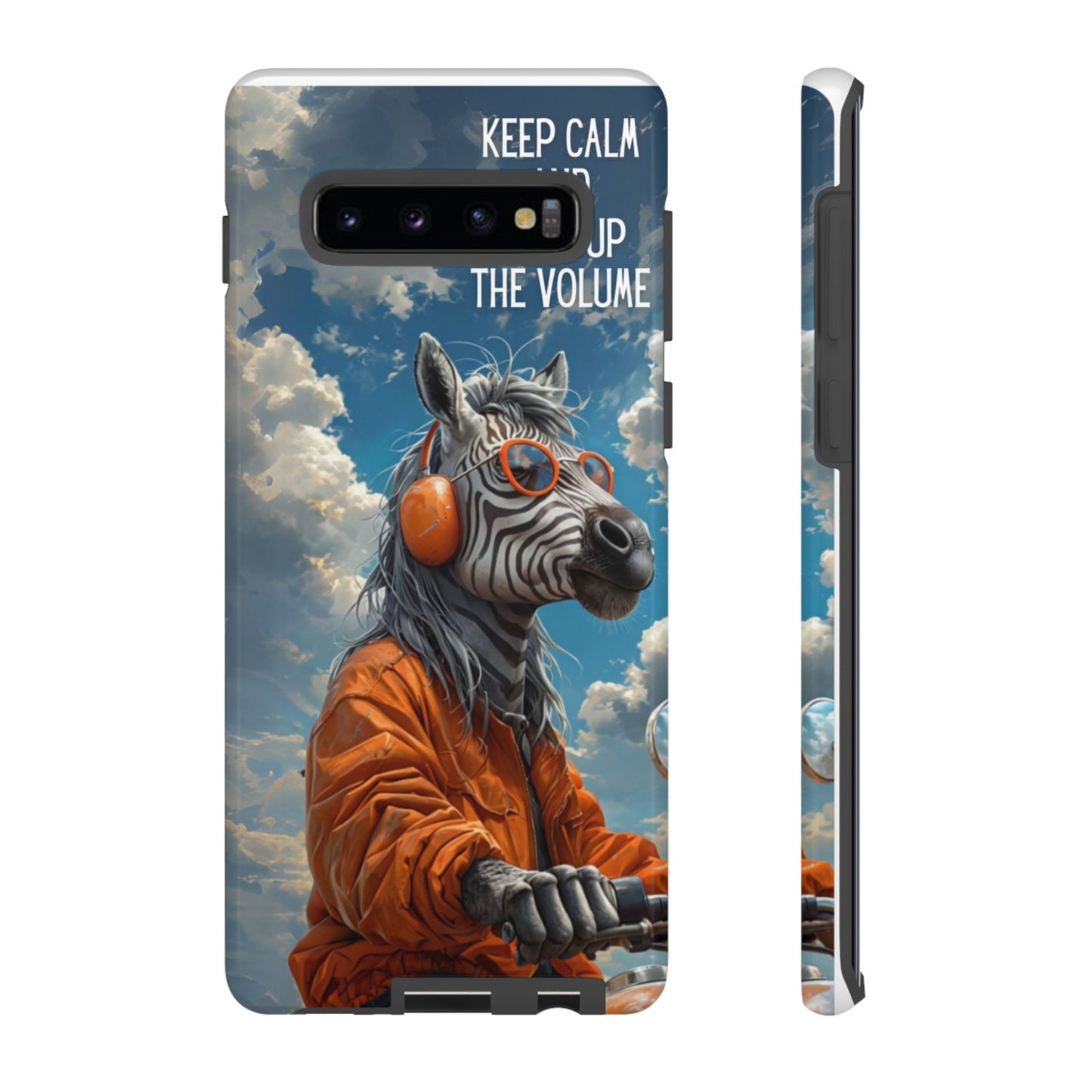 "Keep calm and turn up the volume." Mobile Phone Case