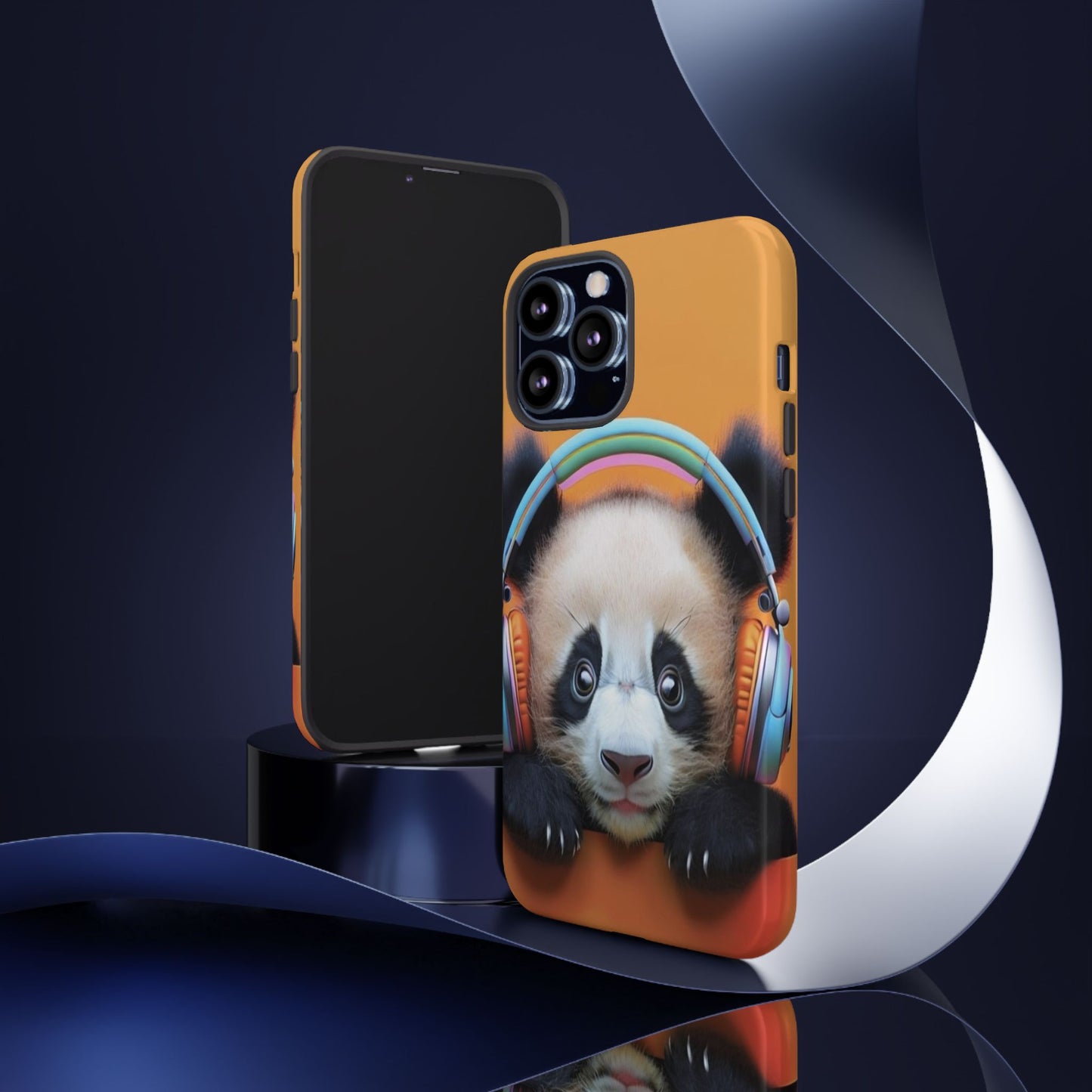 "Baby Panda wearing Headphones" Mobile Phone Case