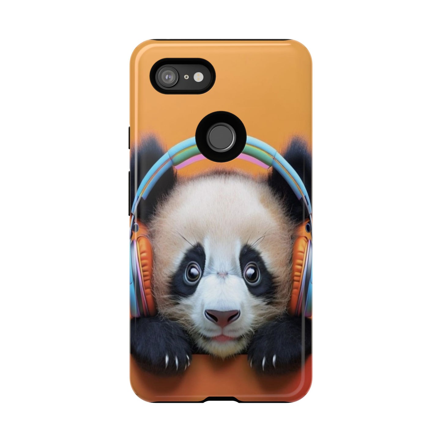 "Baby Panda wearing Headphones" Mobile Phone Case