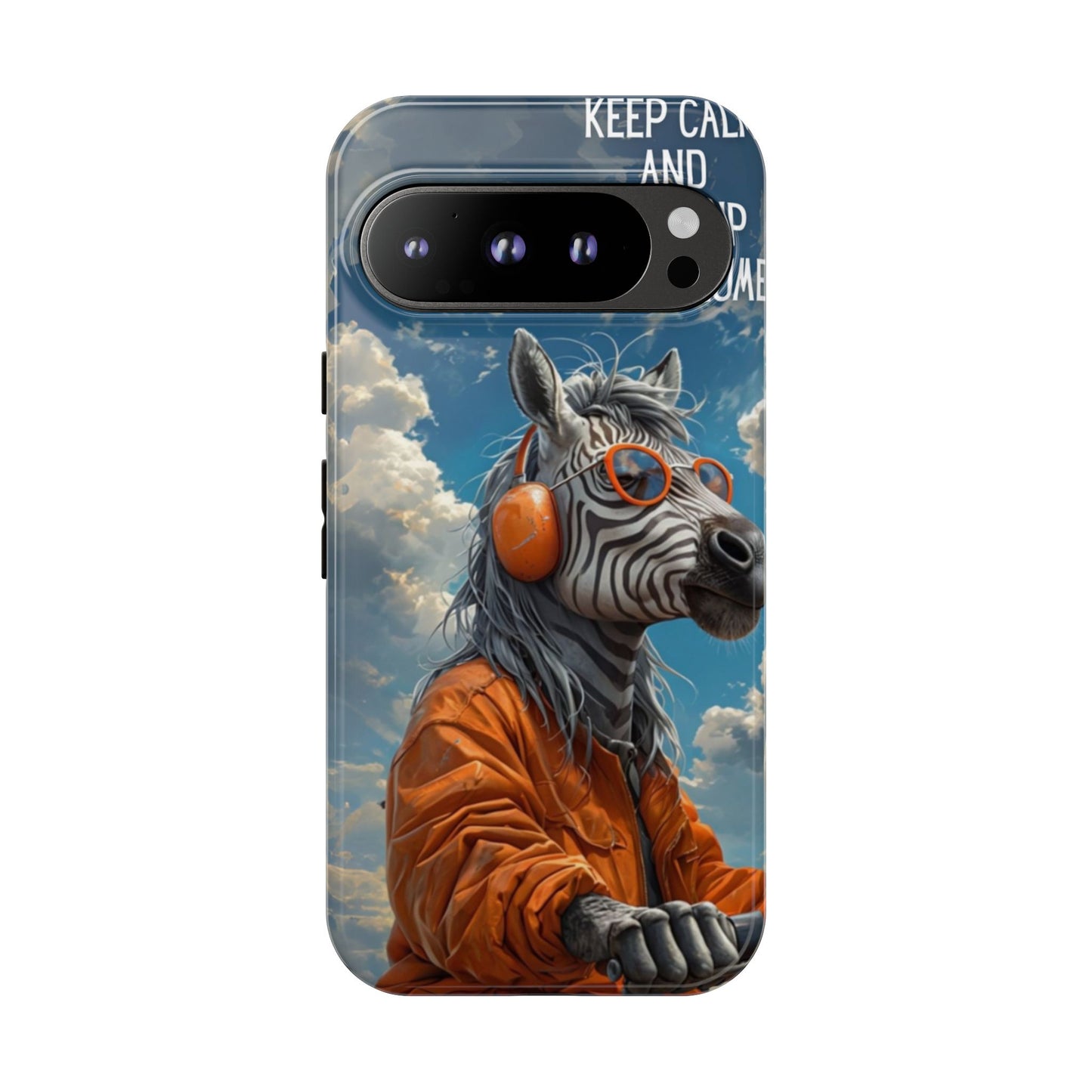 "Keep calm and turn up the volume." Mobile Phone Case