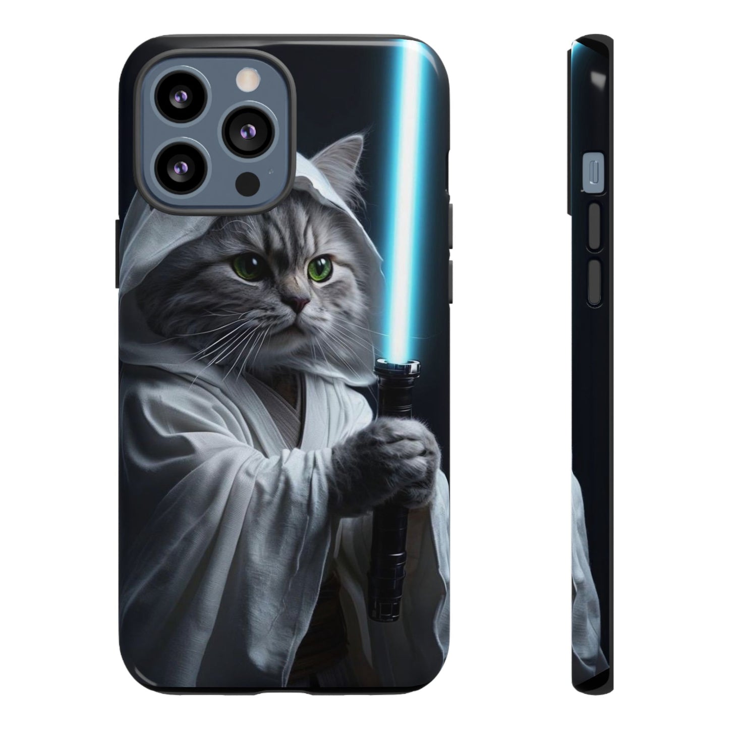 "Jedi Whisker" Mobile Phone Case (blue light sabre)