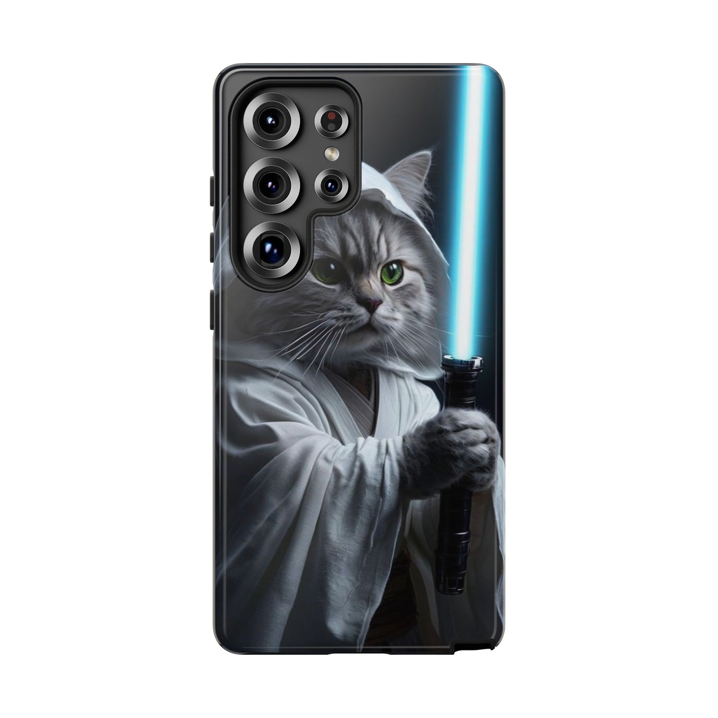 "Jedi Whisker" Mobile Phone Case (blue light sabre)