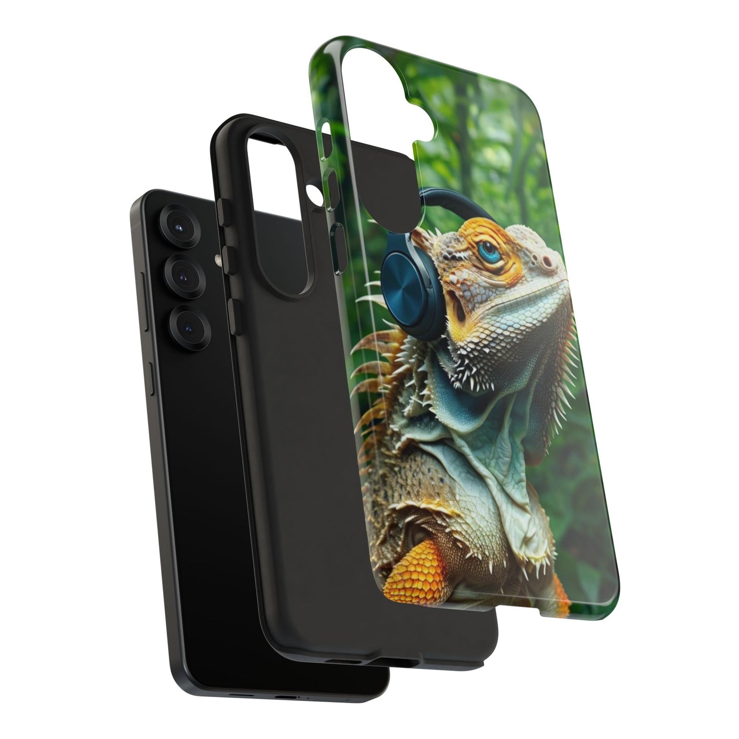"Bearded Dragon - Jungle Beats" Mobile Phone Case