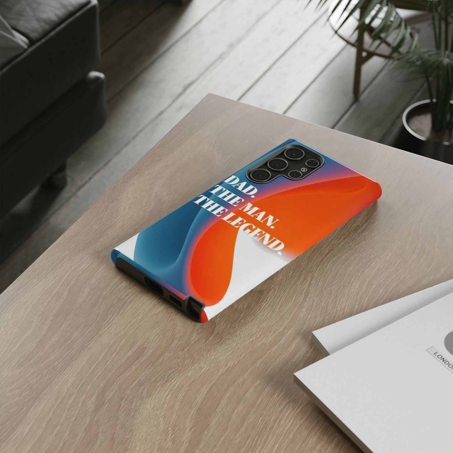 "Dad. The Man. The Legend." Mobile Phone Case (orange)