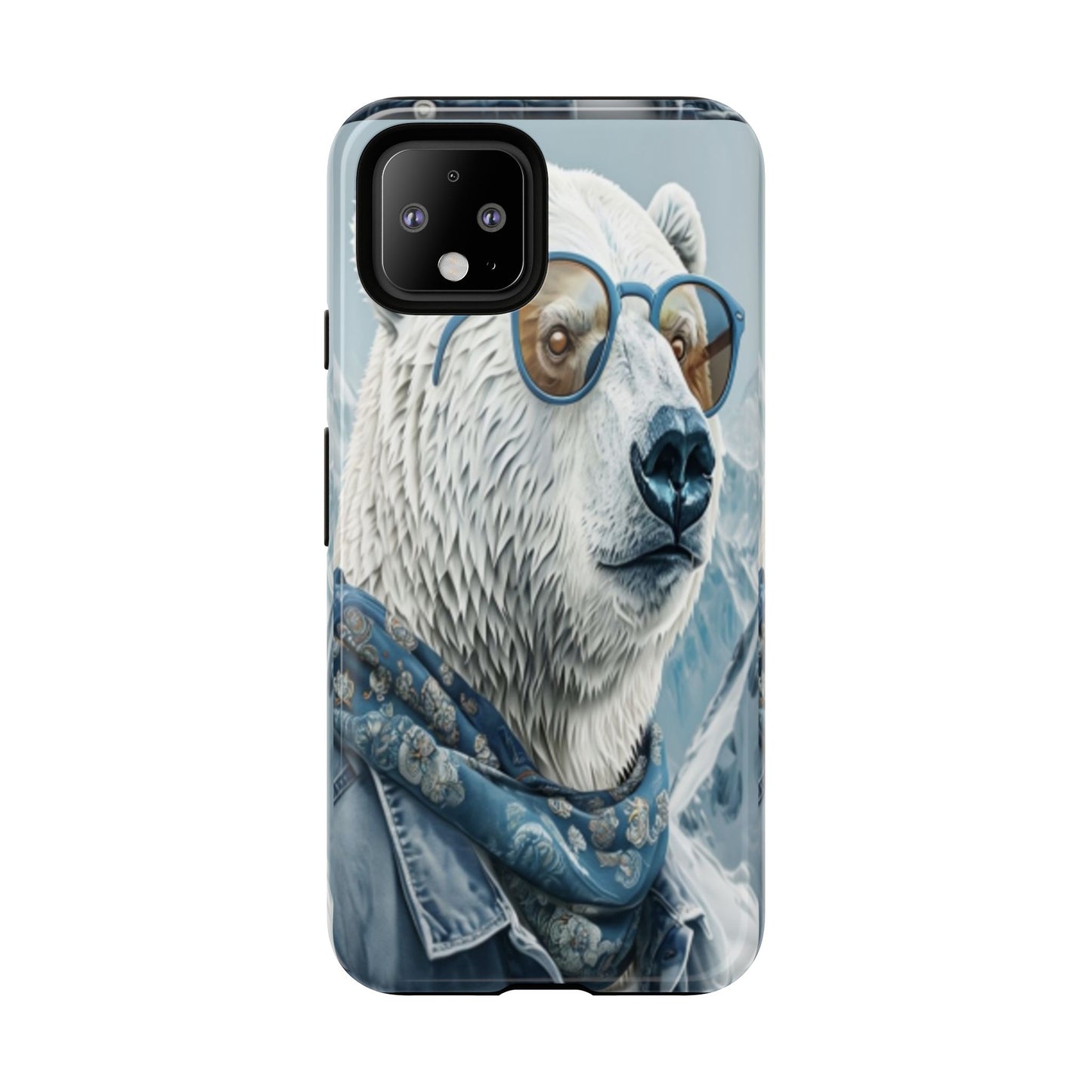 "Urban Zen Polar Bear" Mobile Phone Case (blue)