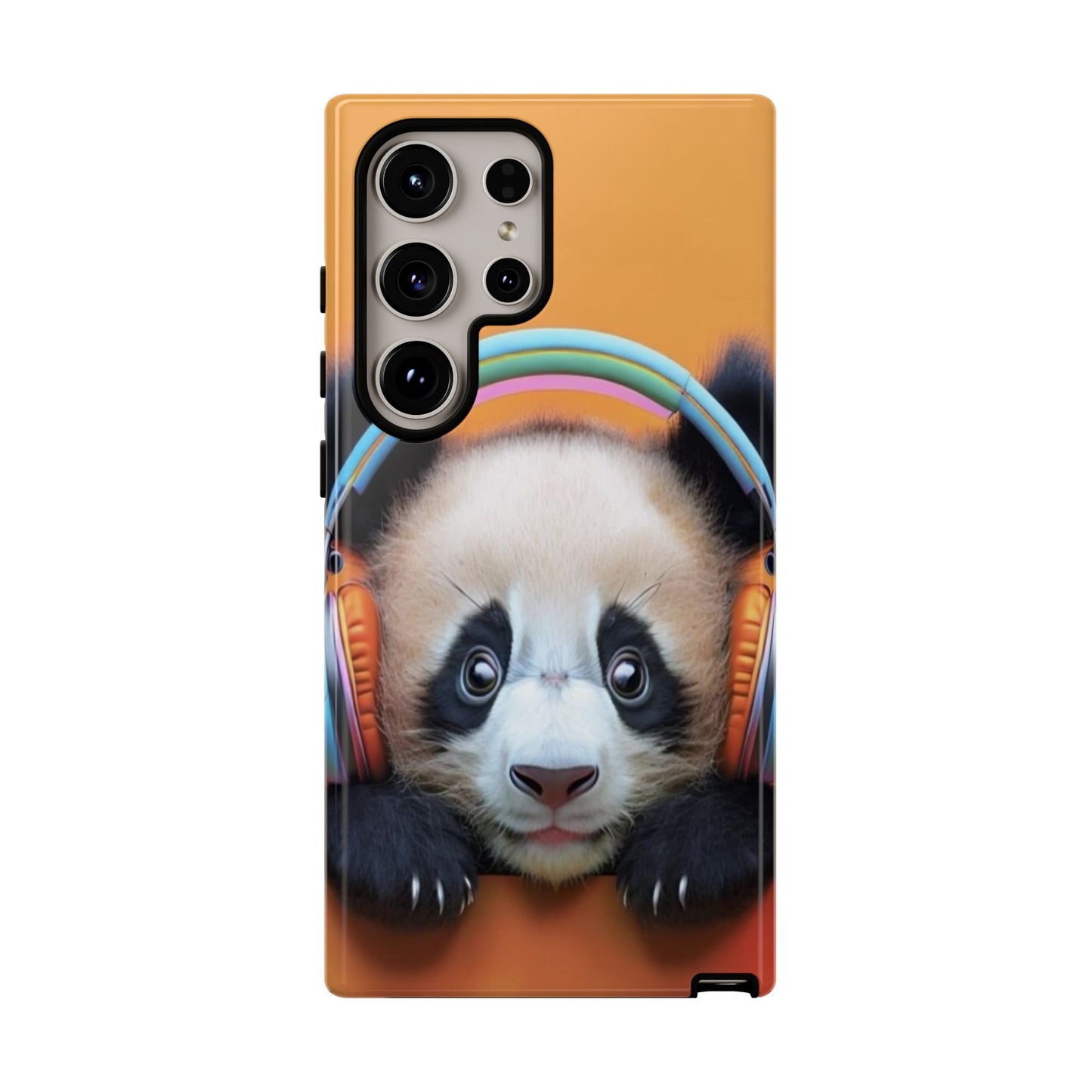 "Baby Panda wearing Headphones" Mobile Phone Case