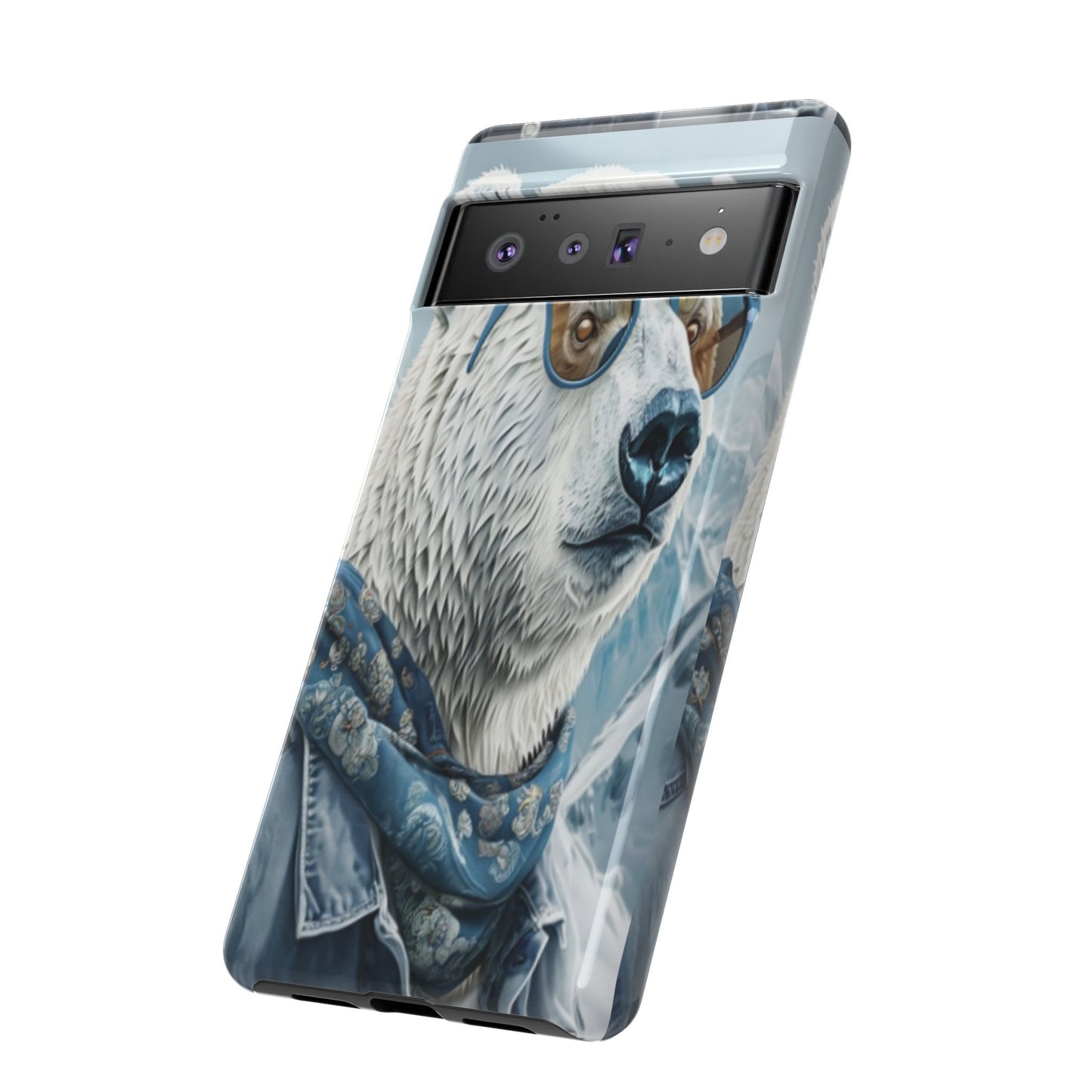 "Urban Zen Polar Bear" Mobile Phone Case (blue)
