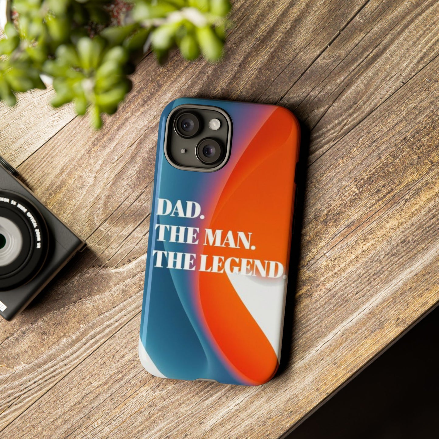 "Dad. The Man. The Legend." Mobile Phone Case (orange)