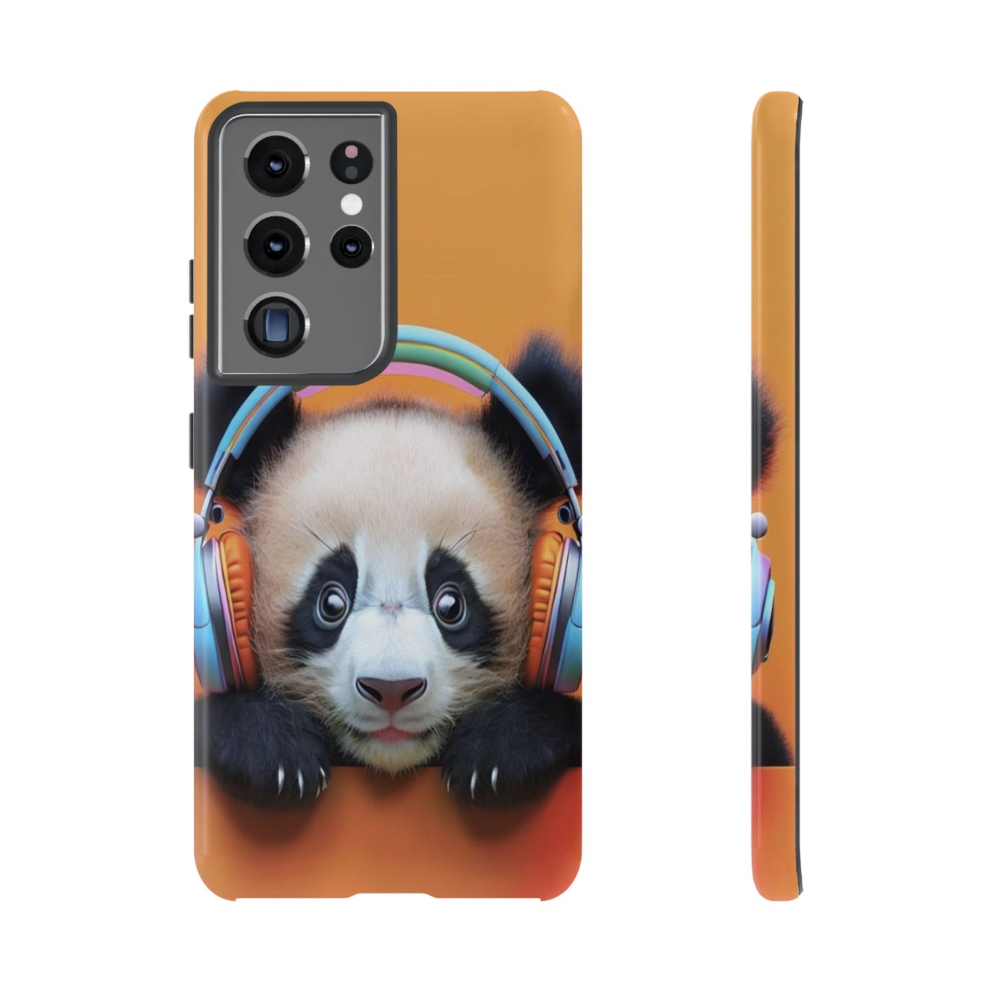 "Baby Panda wearing Headphones" Mobile Phone Case