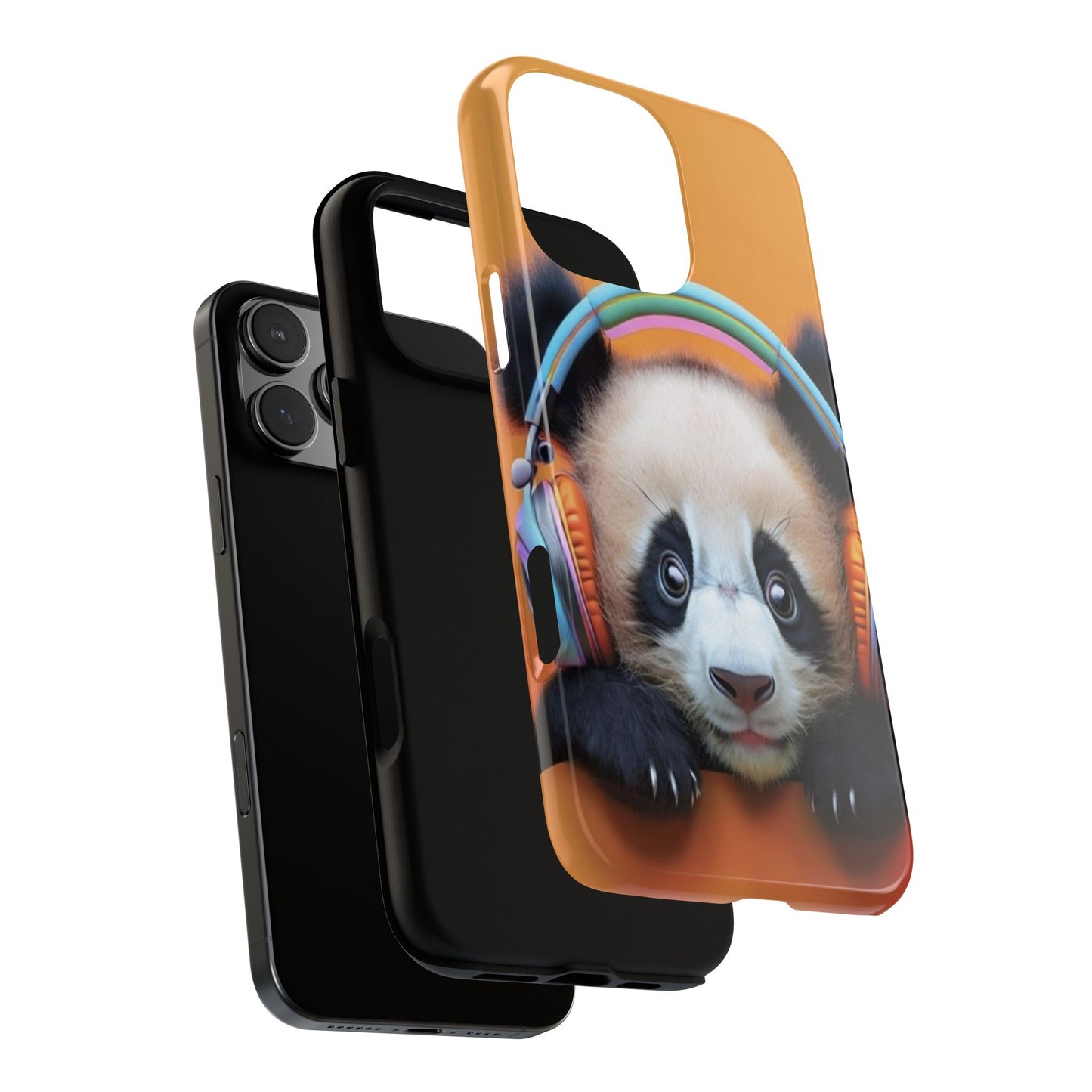 "Baby Panda wearing Headphones" Mobile Phone Case