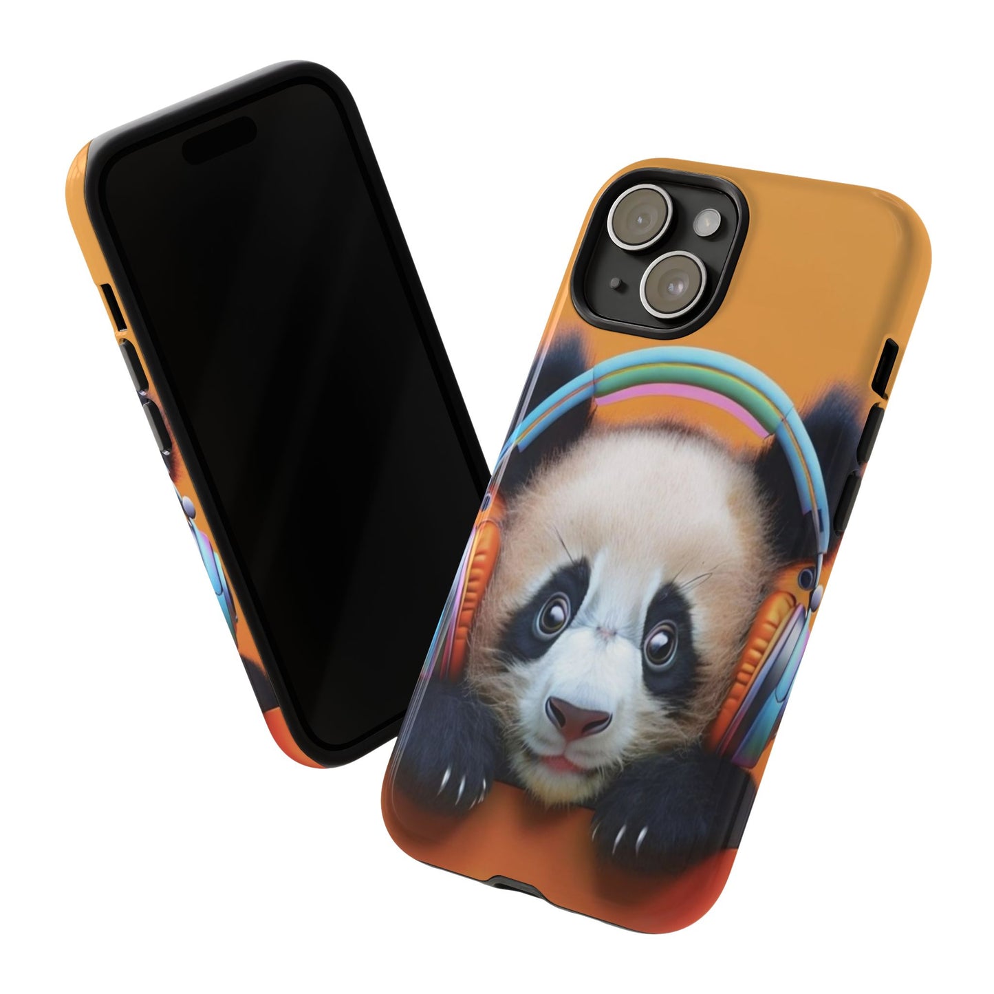 "Baby Panda wearing Headphones" Mobile Phone Case