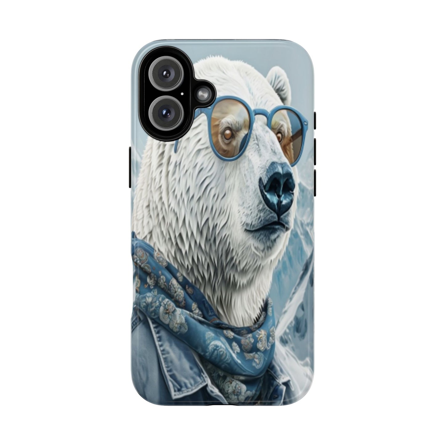 "Urban Zen Polar Bear" Mobile Phone Case (blue)