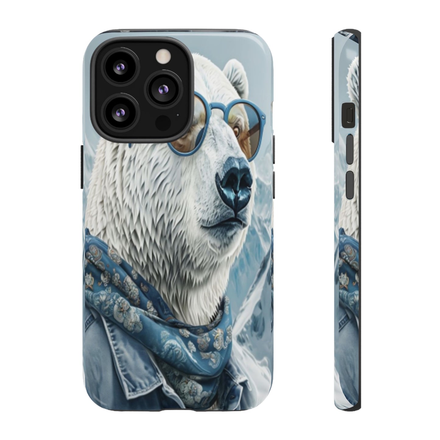 "Urban Zen Polar Bear" Mobile Phone Case (blue)