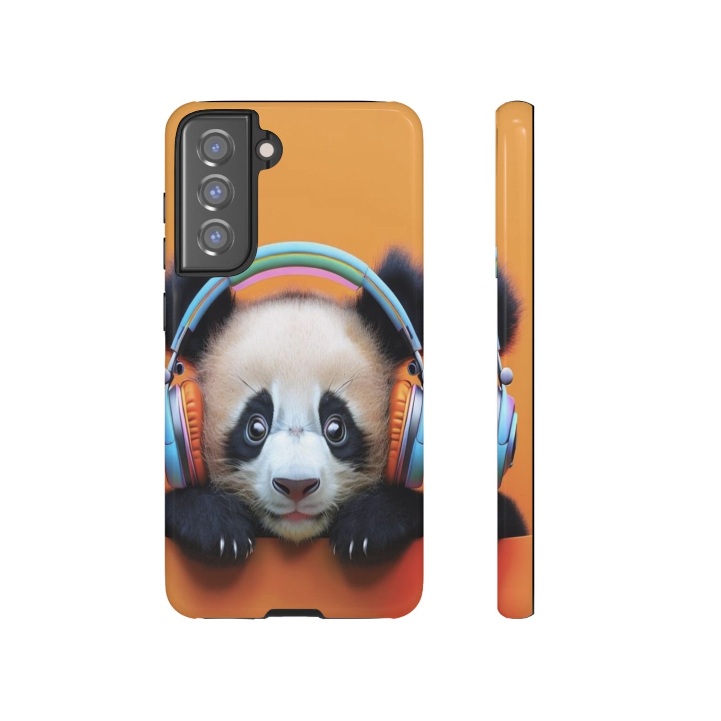 "Baby Panda wearing Headphones" Mobile Phone Case