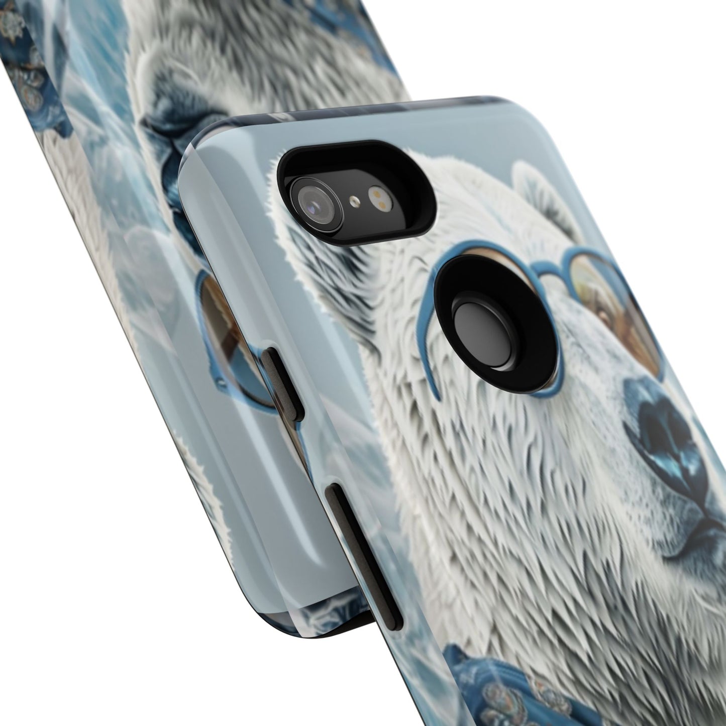 "Urban Zen Polar Bear" Mobile Phone Case (blue)