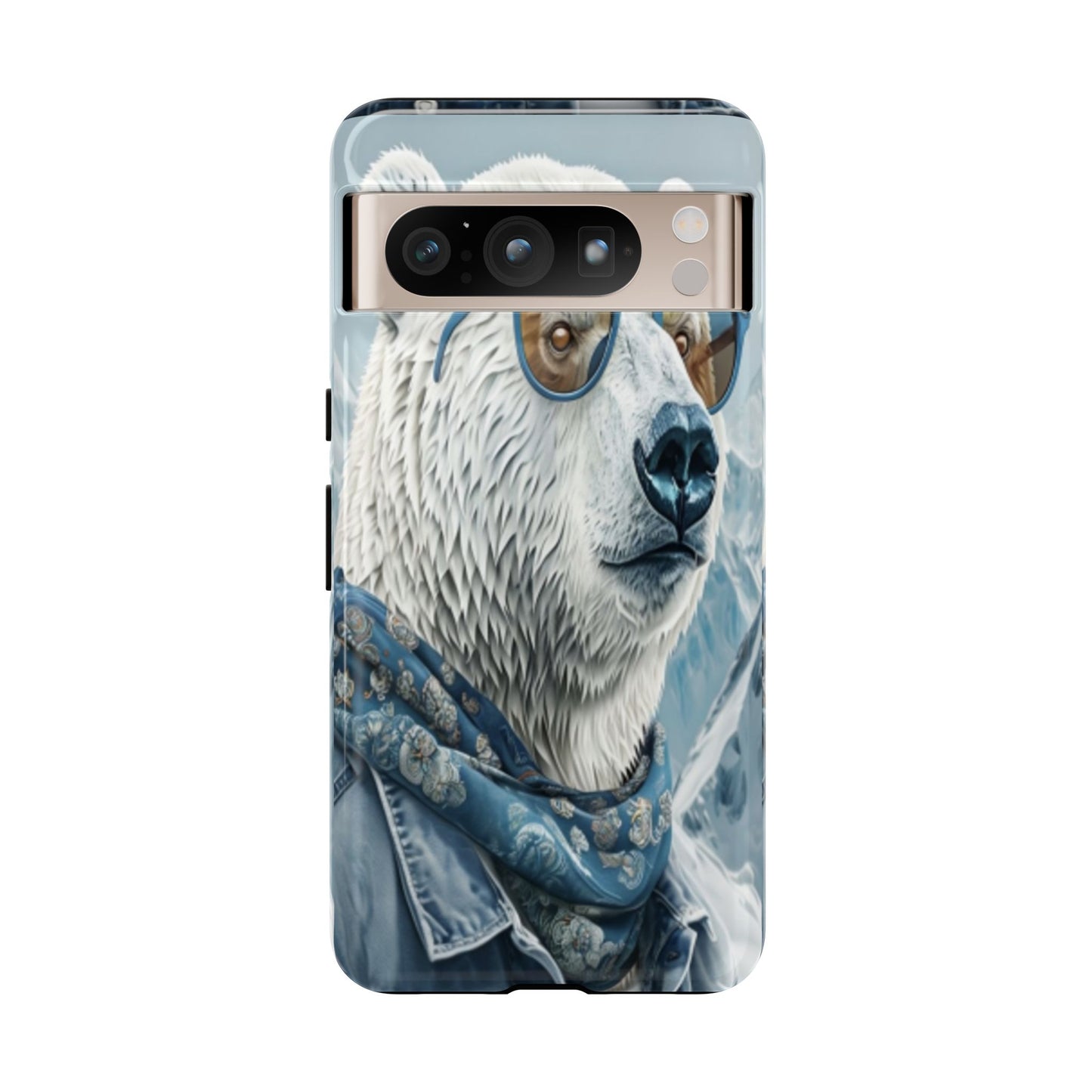 "Urban Zen Polar Bear" Mobile Phone Case (blue)