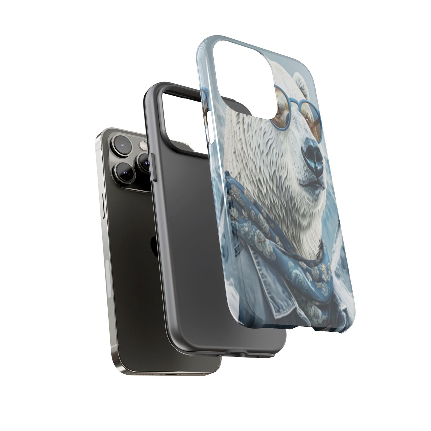 "Urban Zen Polar Bear" Mobile Phone Case (blue)