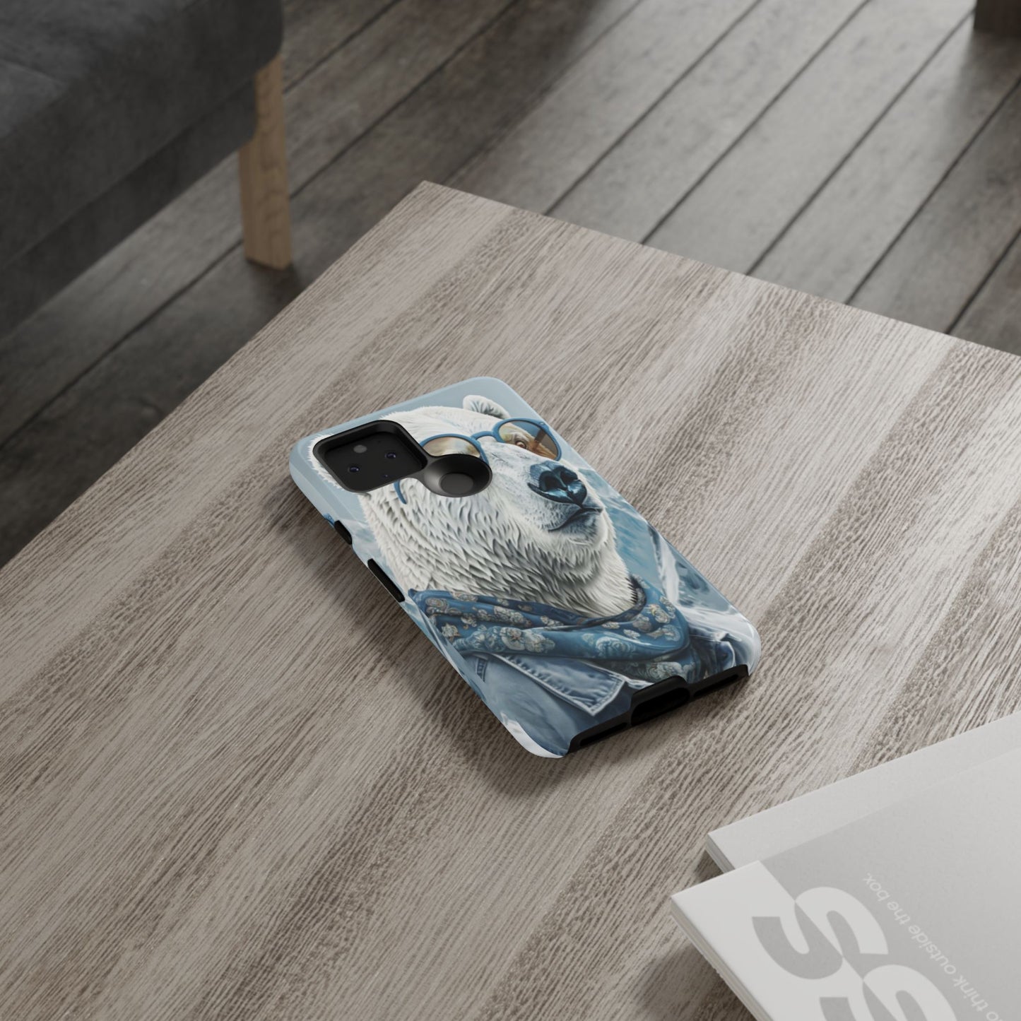"Urban Zen Polar Bear" Mobile Phone Case (blue)