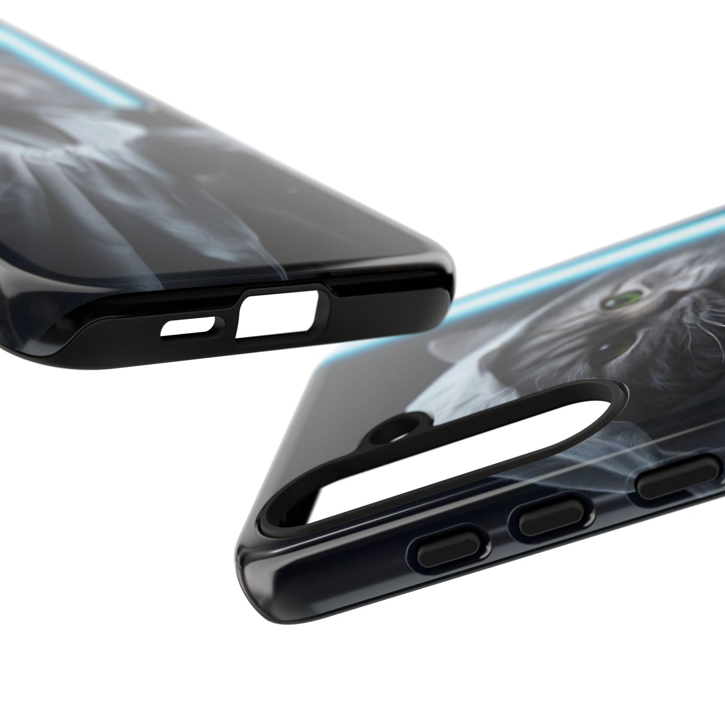 "Jedi Whisker" Mobile Phone Case (blue light sabre)