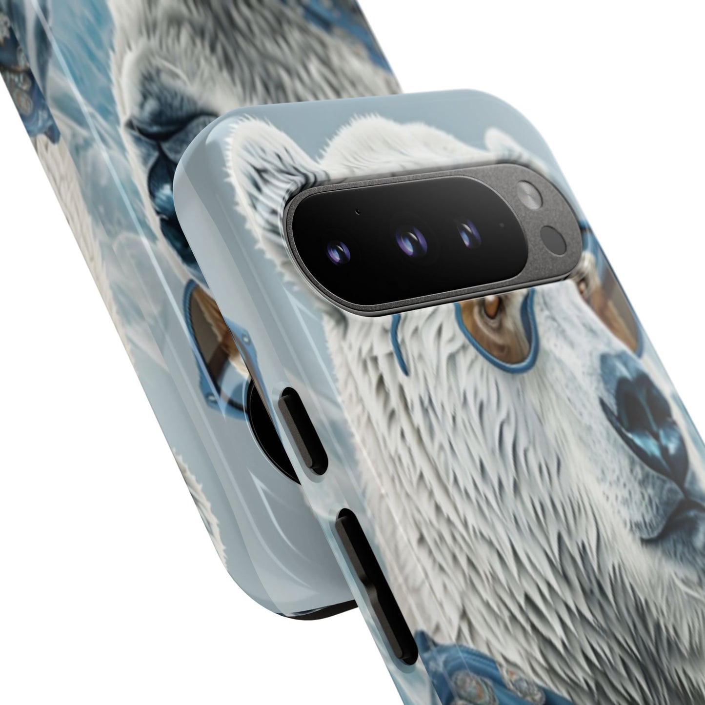 "Urban Zen Polar Bear" Mobile Phone Case (blue)