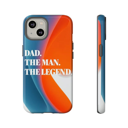 "Dad. The Man. The Legend." Mobile Phone Case (orange)