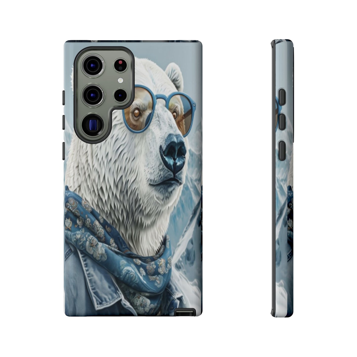 "Urban Zen Polar Bear" Mobile Phone Case (blue)