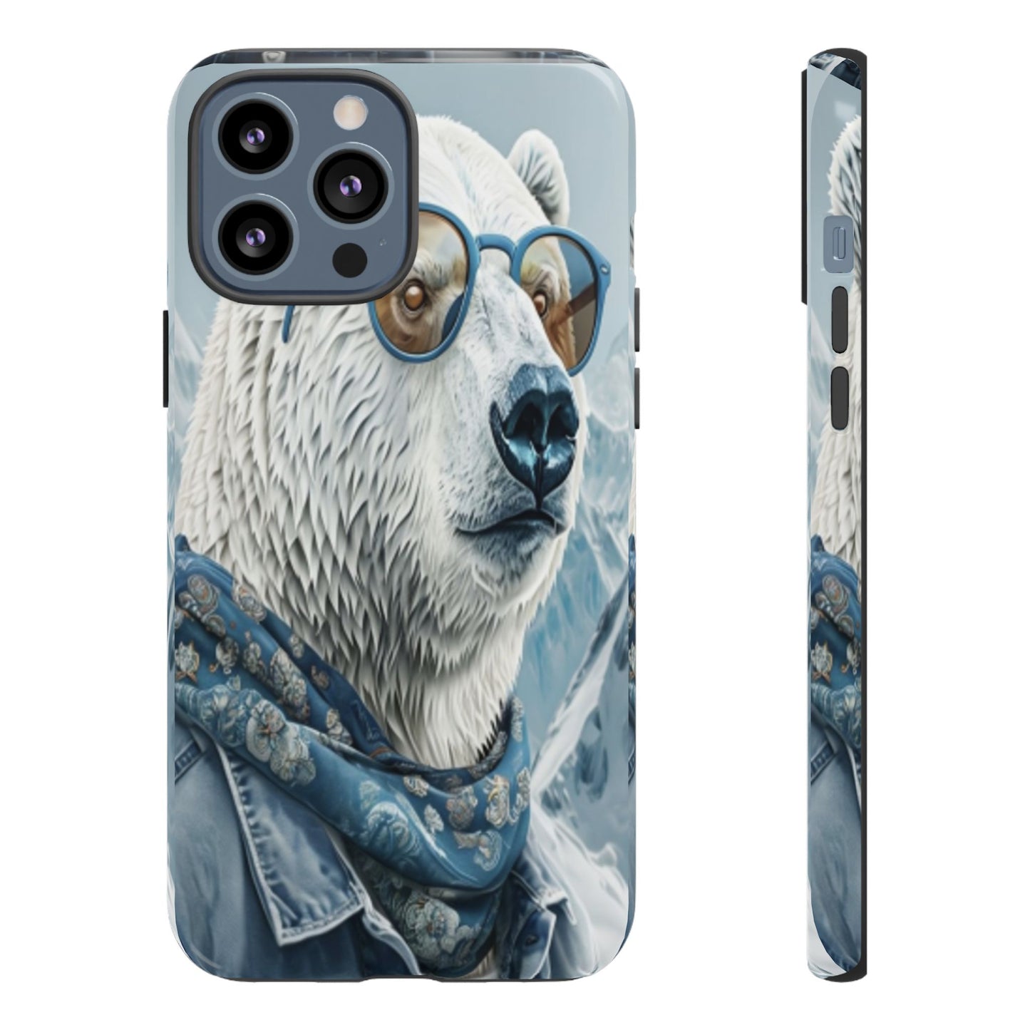"Urban Zen Polar Bear" Mobile Phone Case (blue)