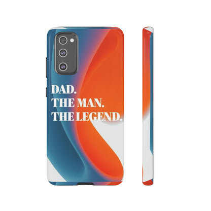 "Dad. The Man. The Legend." Mobile Phone Case (orange)