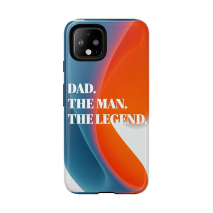 "Dad. The Man. The Legend." Mobile Phone Case (orange)