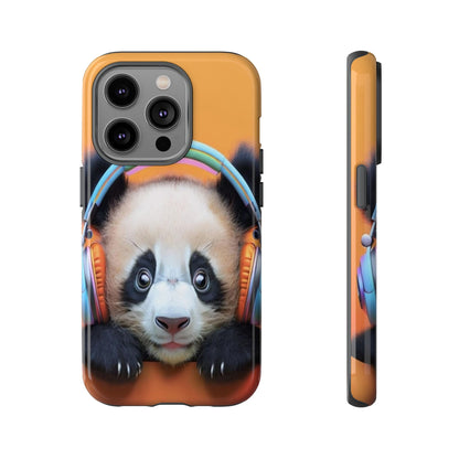 "Baby Panda wearing Headphones" Mobile Phone Case