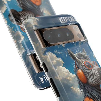 "Keep calm and turn up the volume." Mobile Phone Case