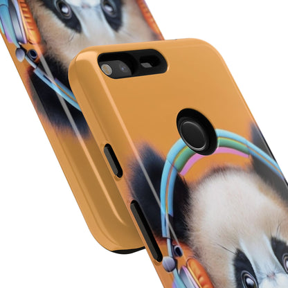 "Baby Panda wearing Headphones" Mobile Phone Case