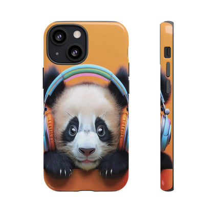"Baby Panda wearing Headphones" Mobile Phone Case