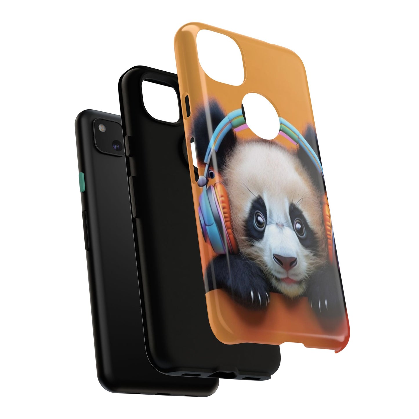 "Baby Panda wearing Headphones" Mobile Phone Case