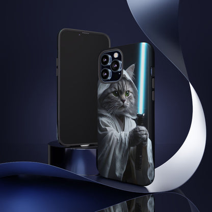 "Jedi Whisker" Mobile Phone Case (blue light sabre)